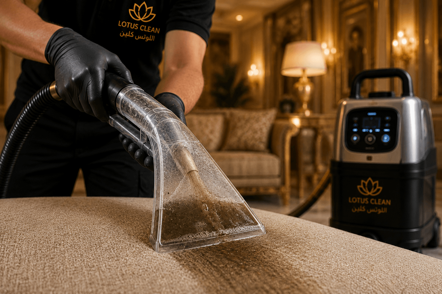 استخراج الأوساخ بخرطوم شفط شفاف