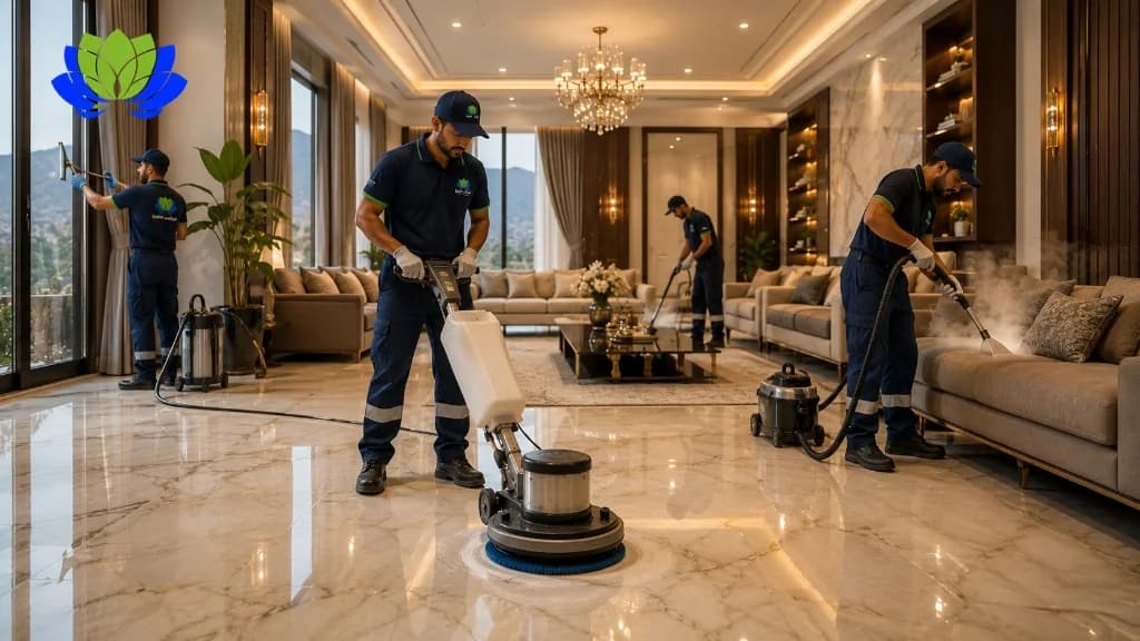 شركة تنظيف ببلجرشي شركة تنظيف ببلجرشي - طاقم تنظيف محترف وجلي رخام