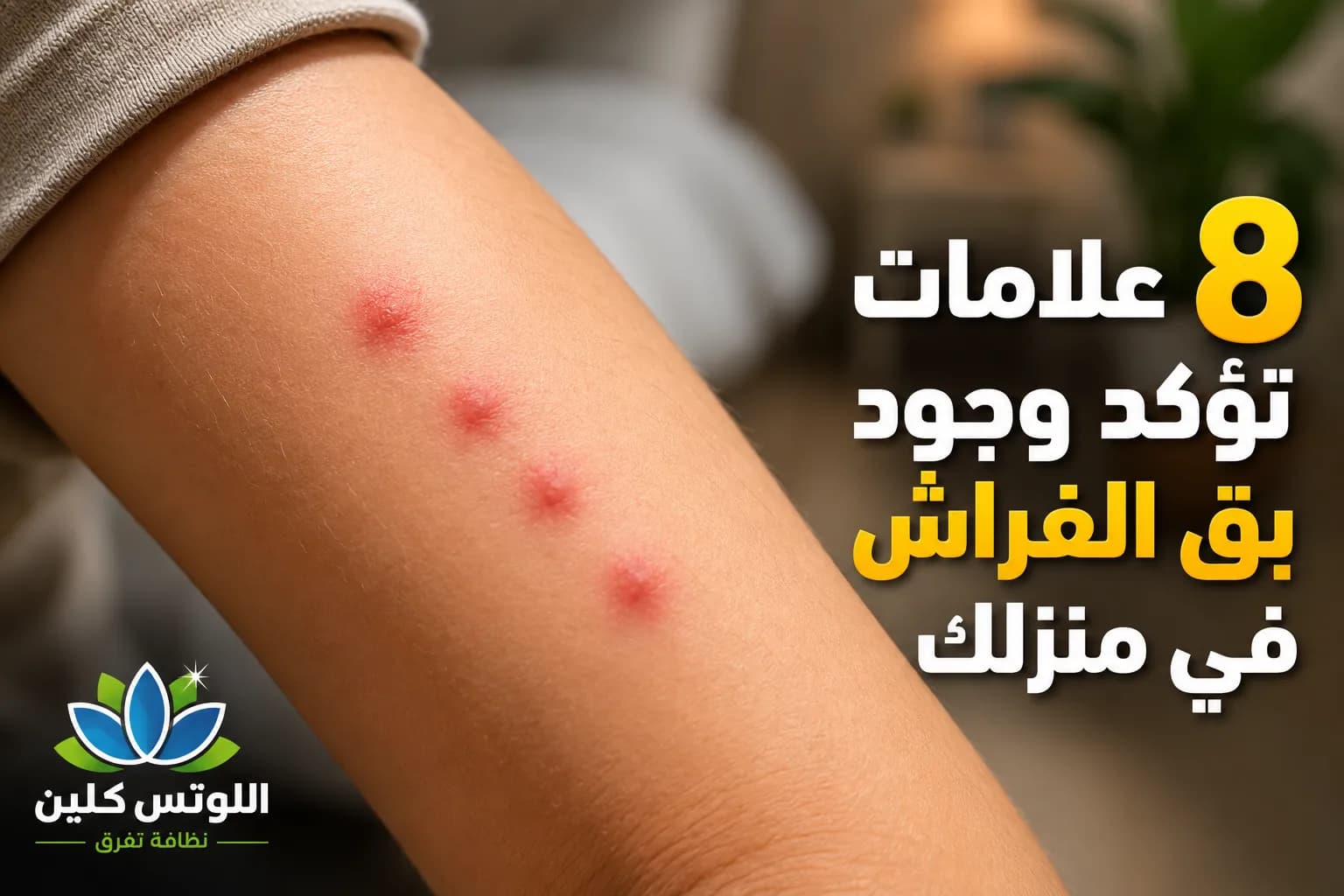 هل عندك بق الفراش؟ 8 علامات مؤكدة بالصور (دليل 2025)