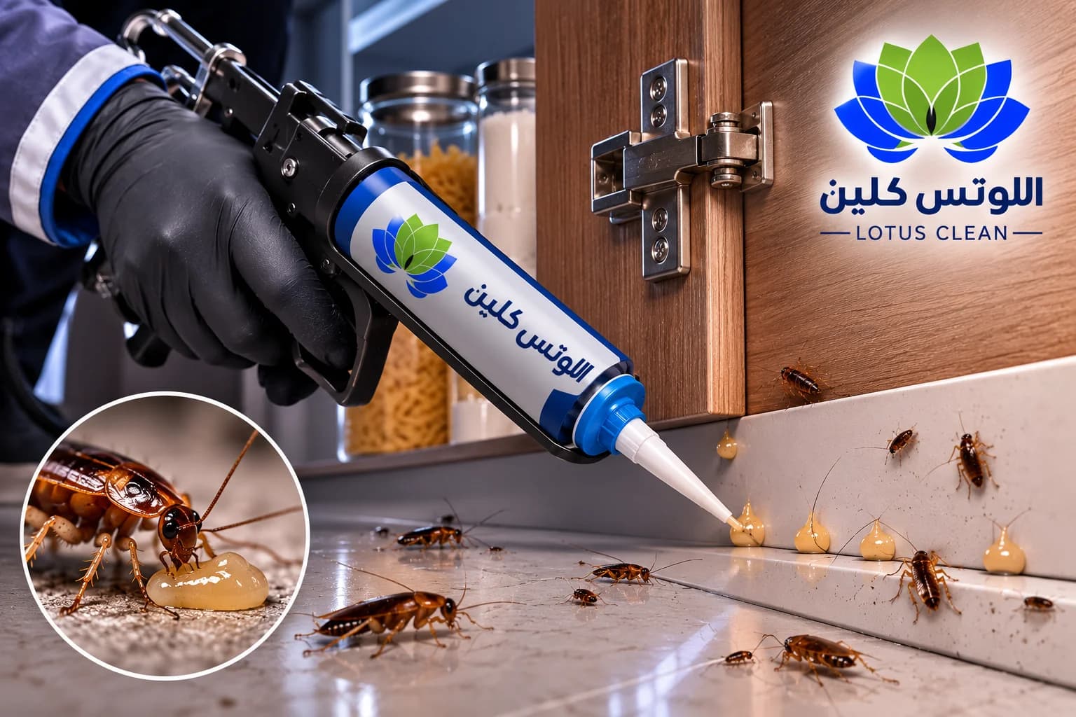 تطبيق جل الصراصير بجدة تطبيق جل الصراصير الألمانية في المطابخ بجدة