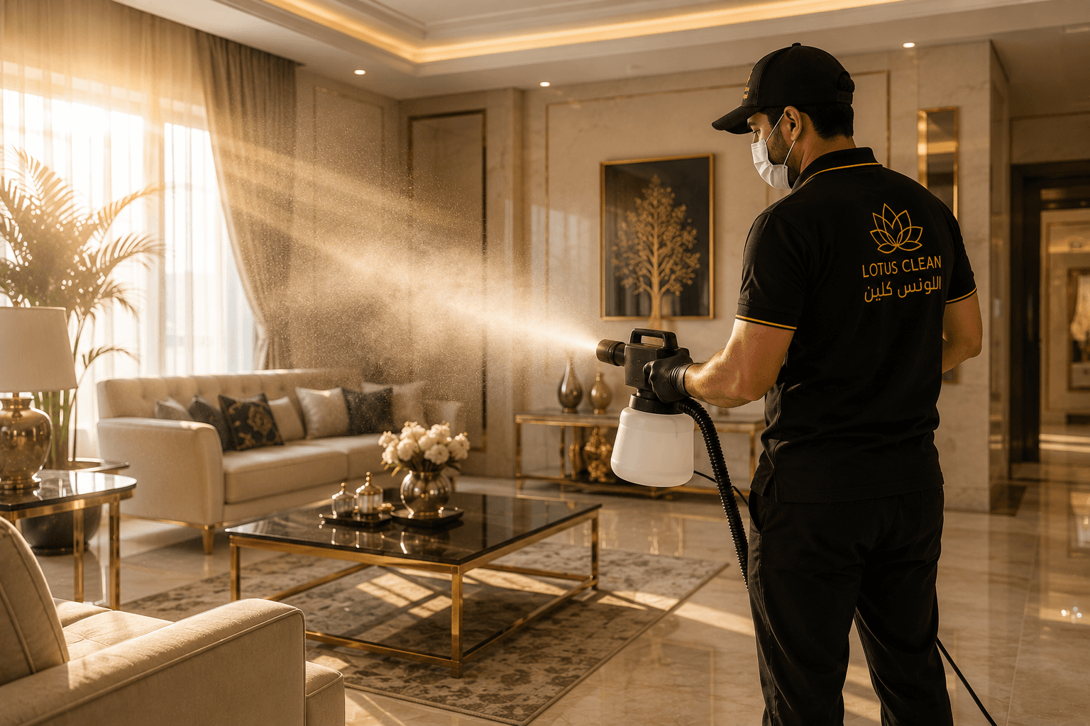 رذاذ التعقيم النهائي داخل المنزل لرفع مستوى الثقة والجودة